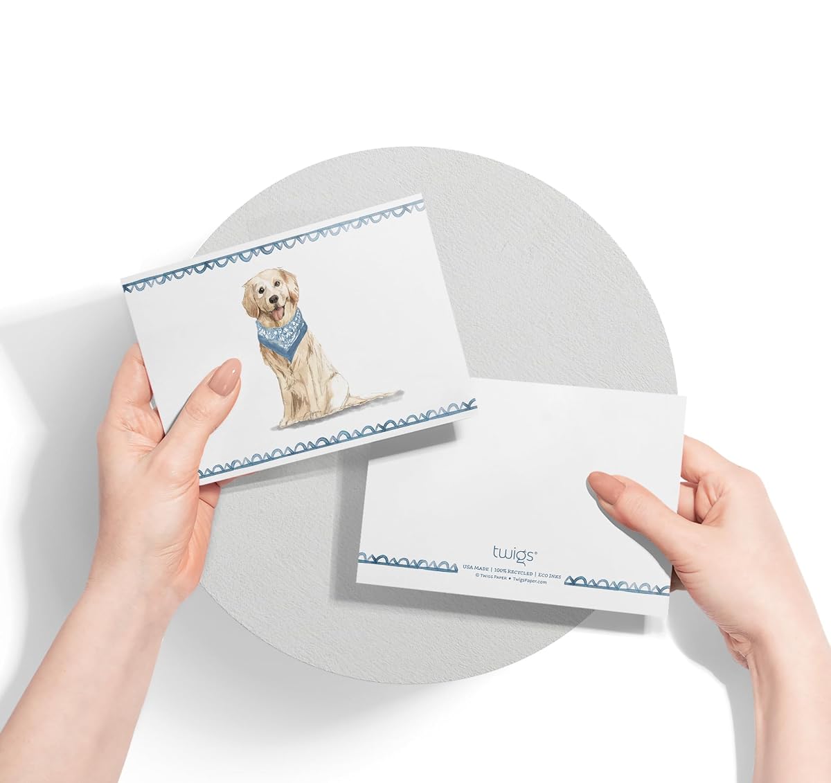 Another view of the Golden Retriever Dog Note Cards