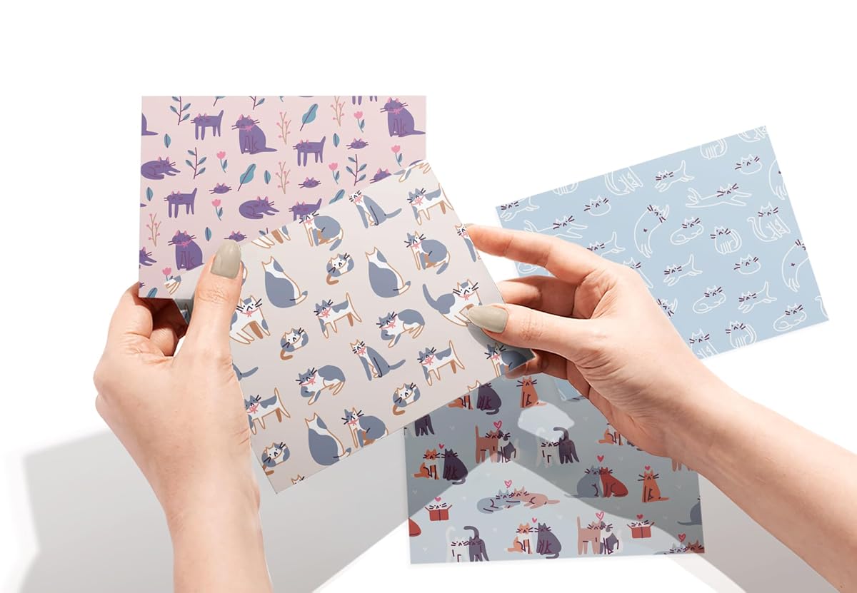 Another view of the Cat Patterns Note Cards