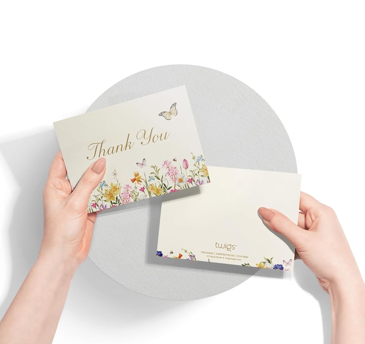 Another view of the Spring Florals Thank You Cards