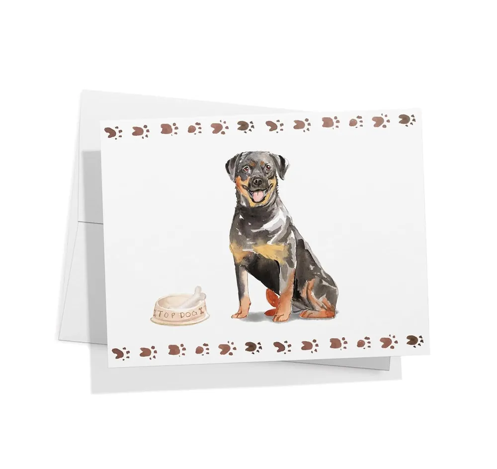Rottweiler Dog Note Cards