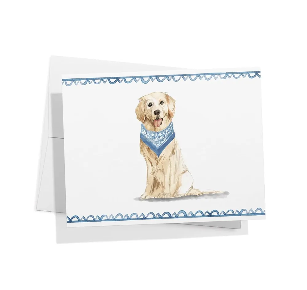 Golden Retriever Dog Note Cards