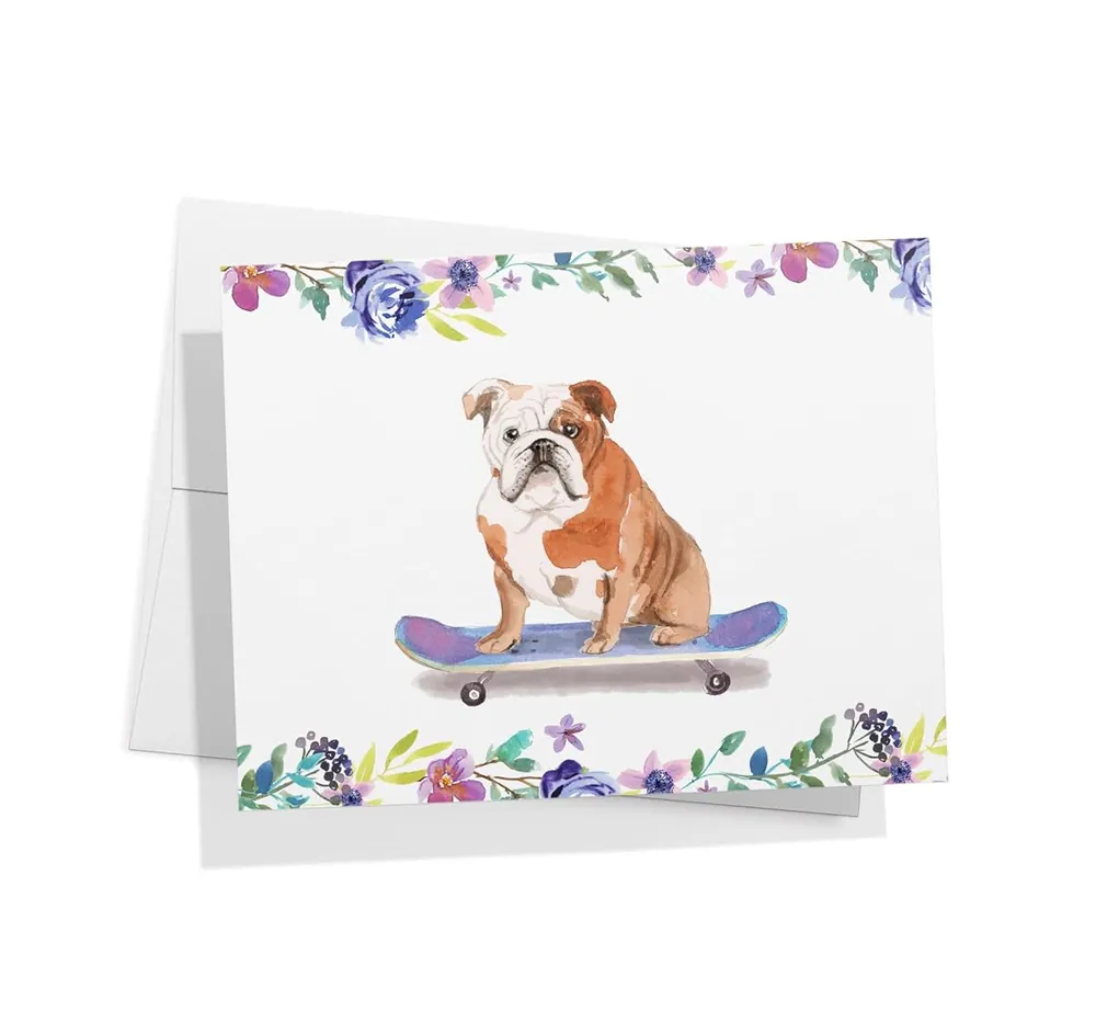 English Bulldog Dog Note Cards