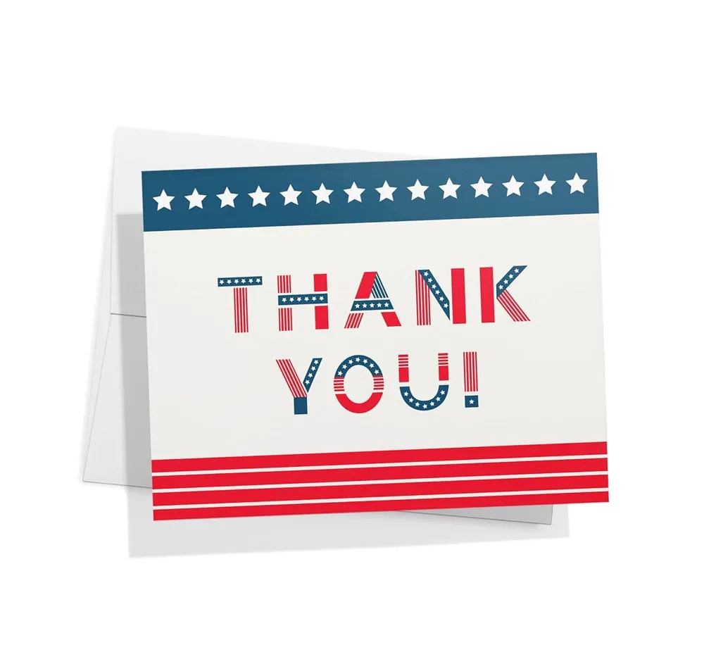 Stars and Stripes Thank You Cards