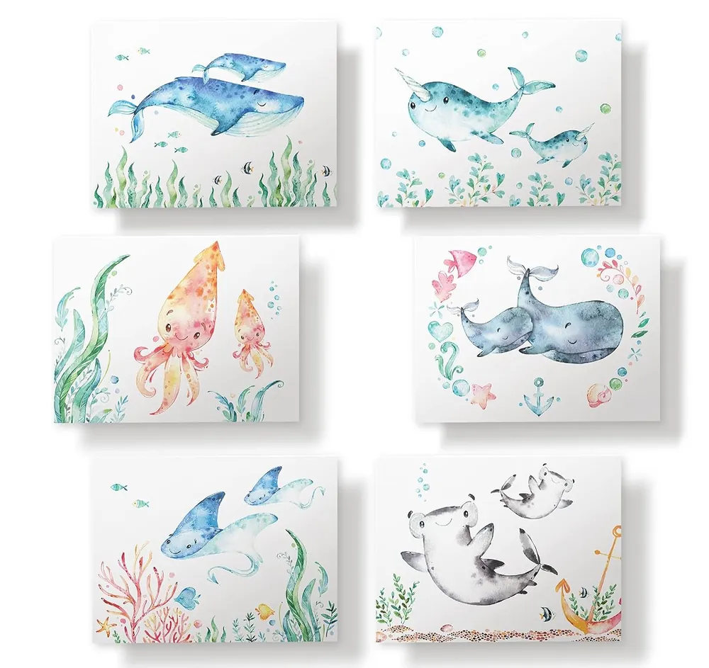 Sea Life Thank You Cards