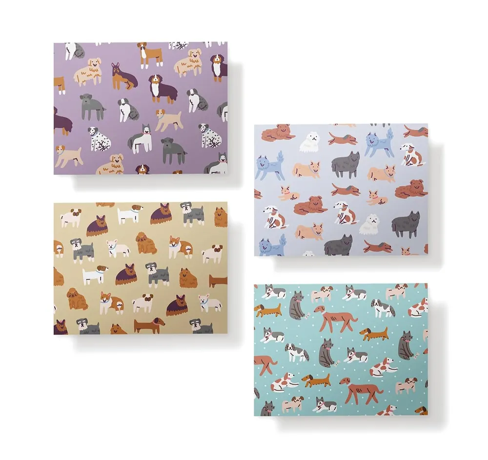 Dog Patterns Note Cards