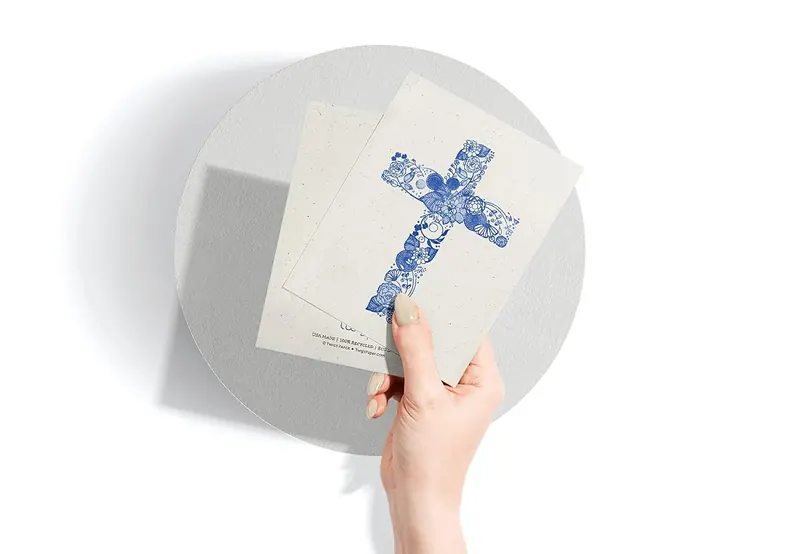 Another view of the Christian Cross Greeting Cards