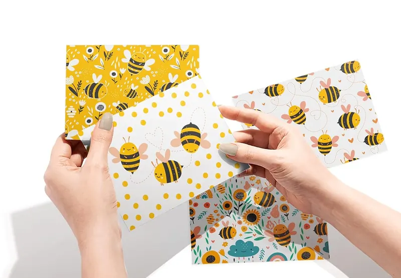 Another view of the Bumble Bee Thank You Cards