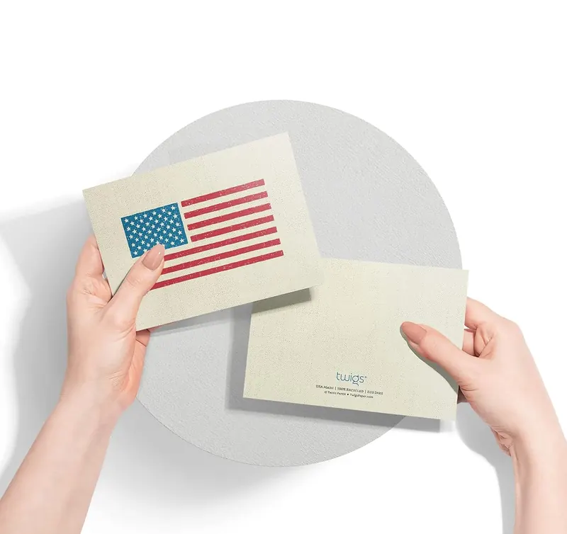 Another view of the Old Glory American Flag Cards