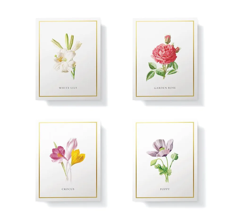 Botanical Flowers Thank You Cards