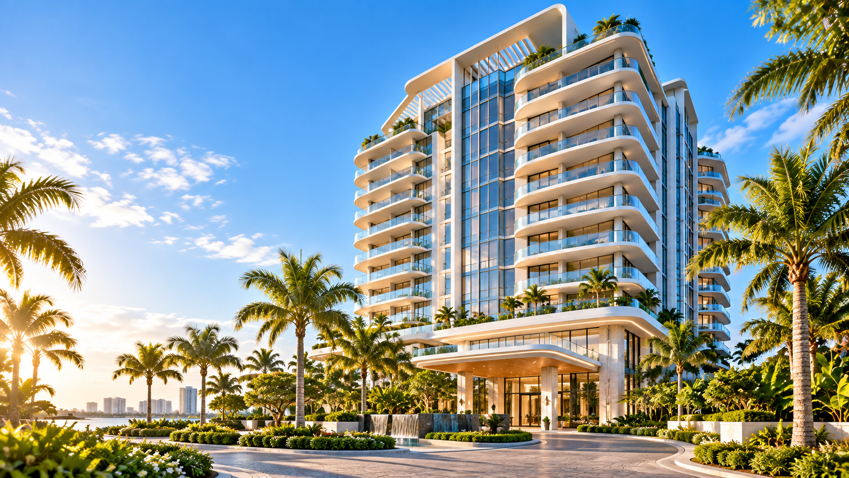 Artist's rendering of a new waterfront condominium tower