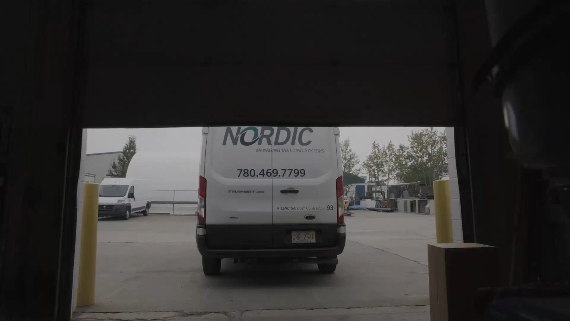Nordic service van at the shop