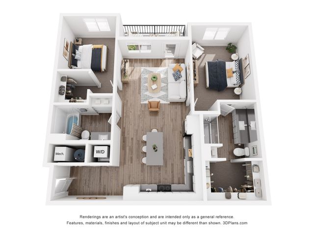 2A Two Bedroom layout