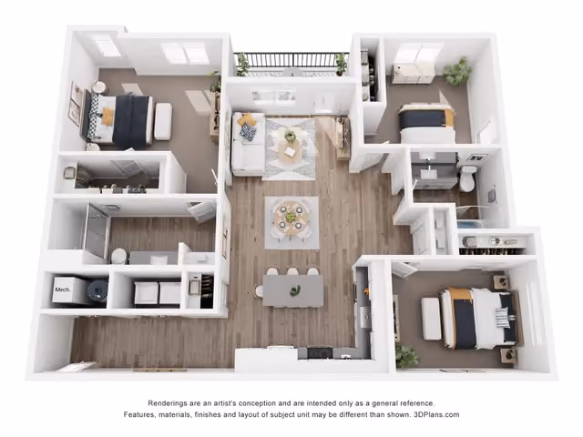3B Three Bedroom Large layout