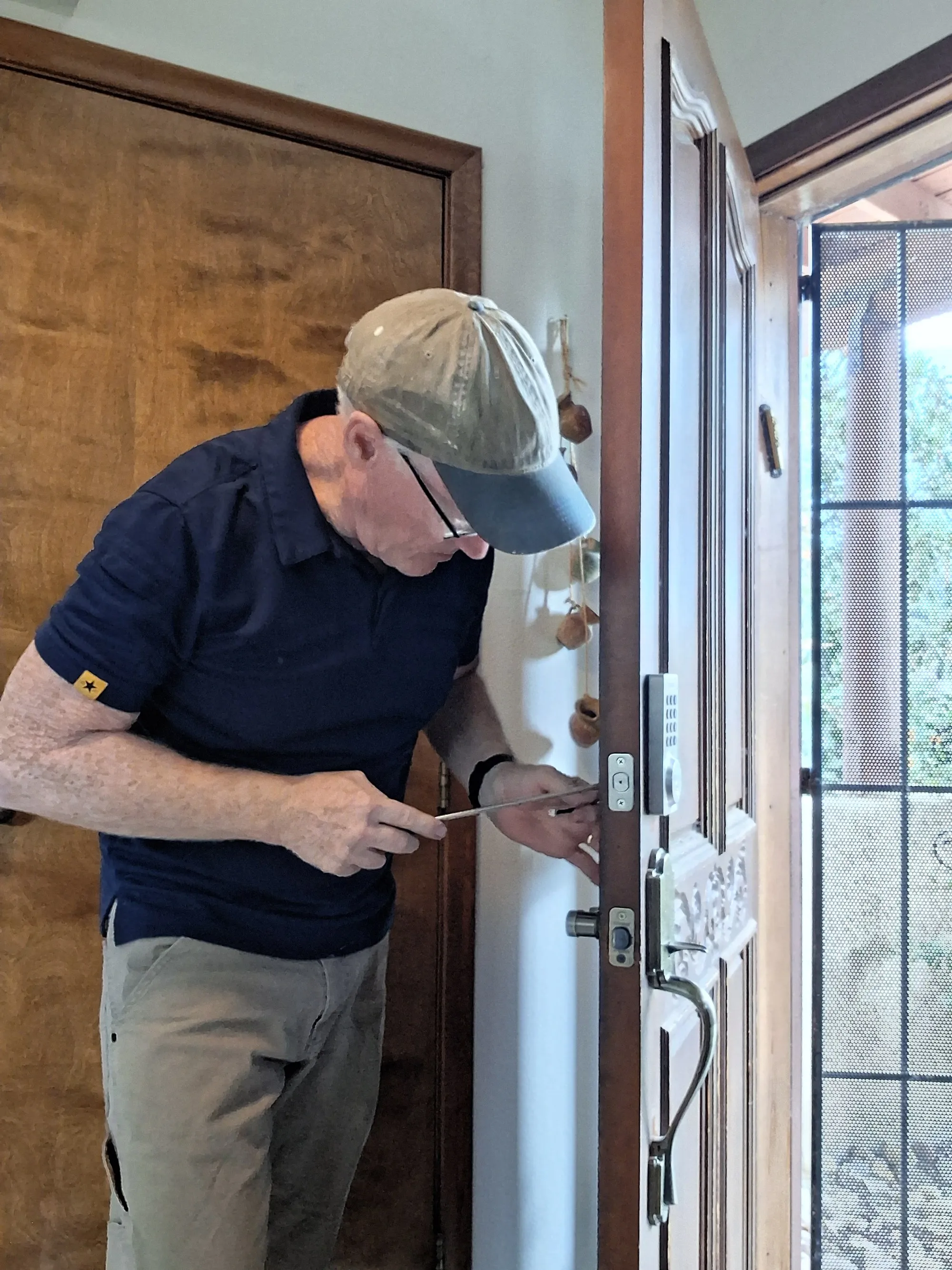 Steve Riddle working on a home repair project in Tucson