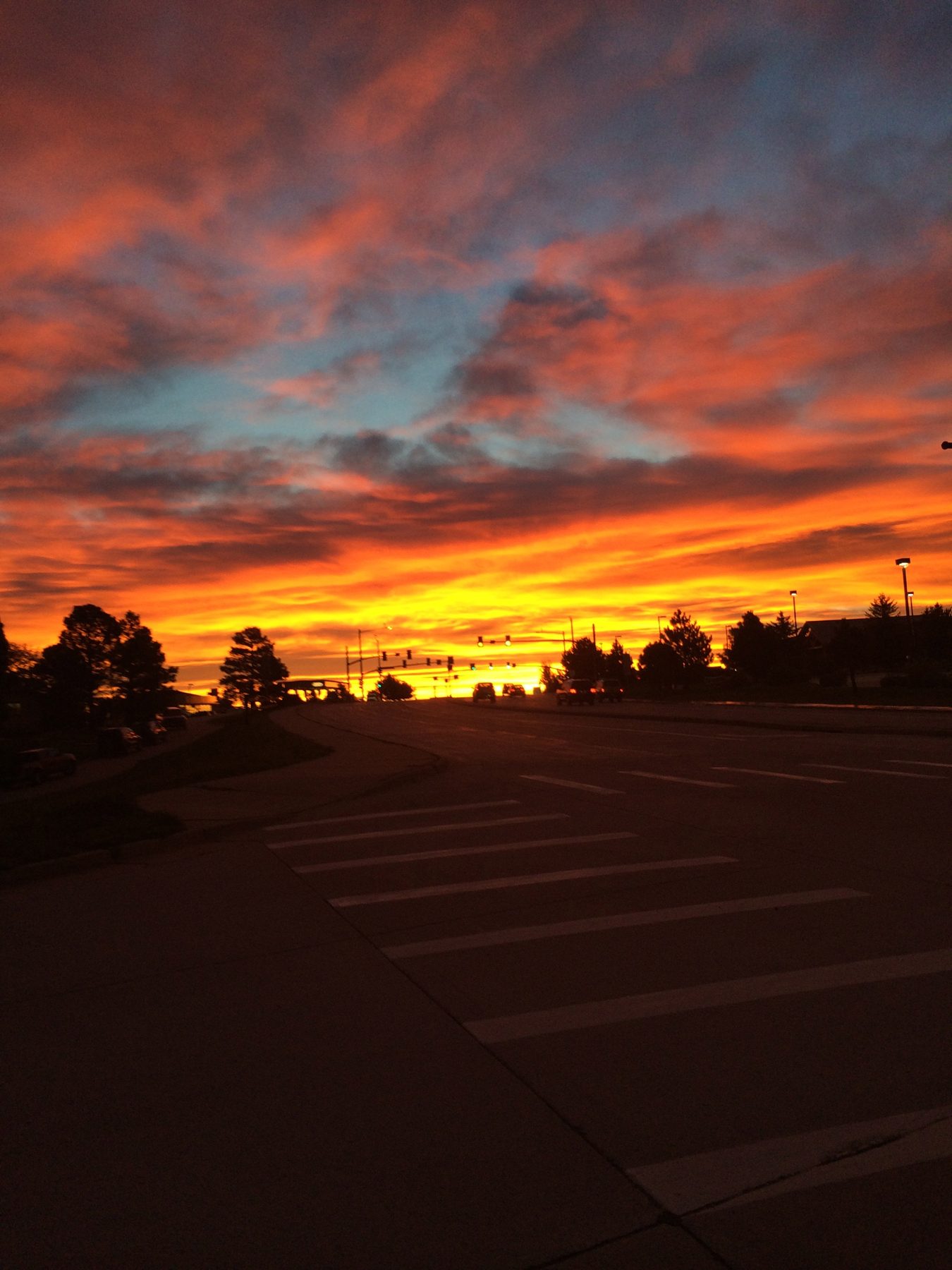 Sunset over a Charter Oaks street