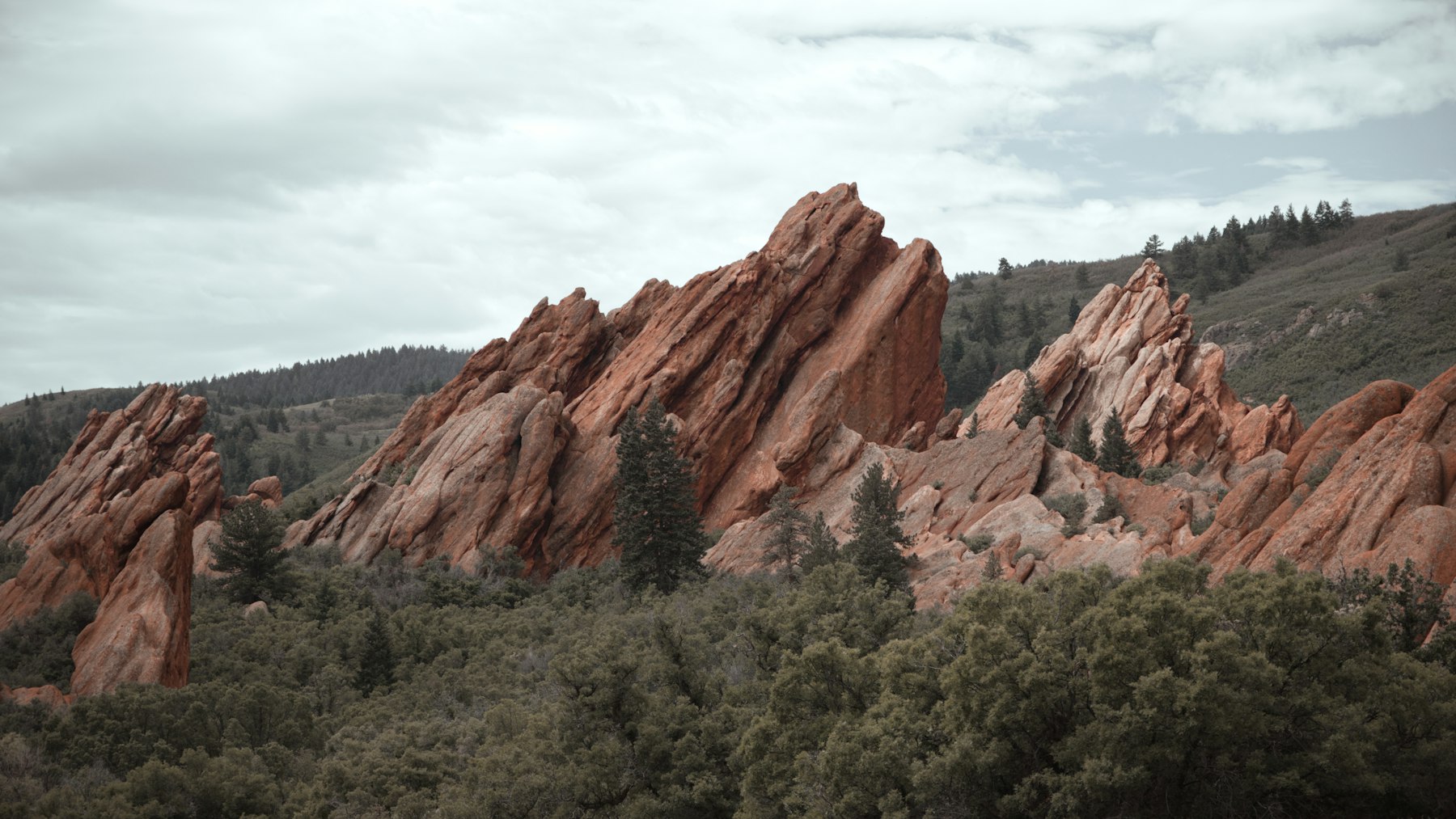 Red rock formations at Roxborough State Park