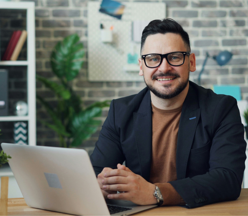 Portrait of Patrick E., e-commerce clothing company owner