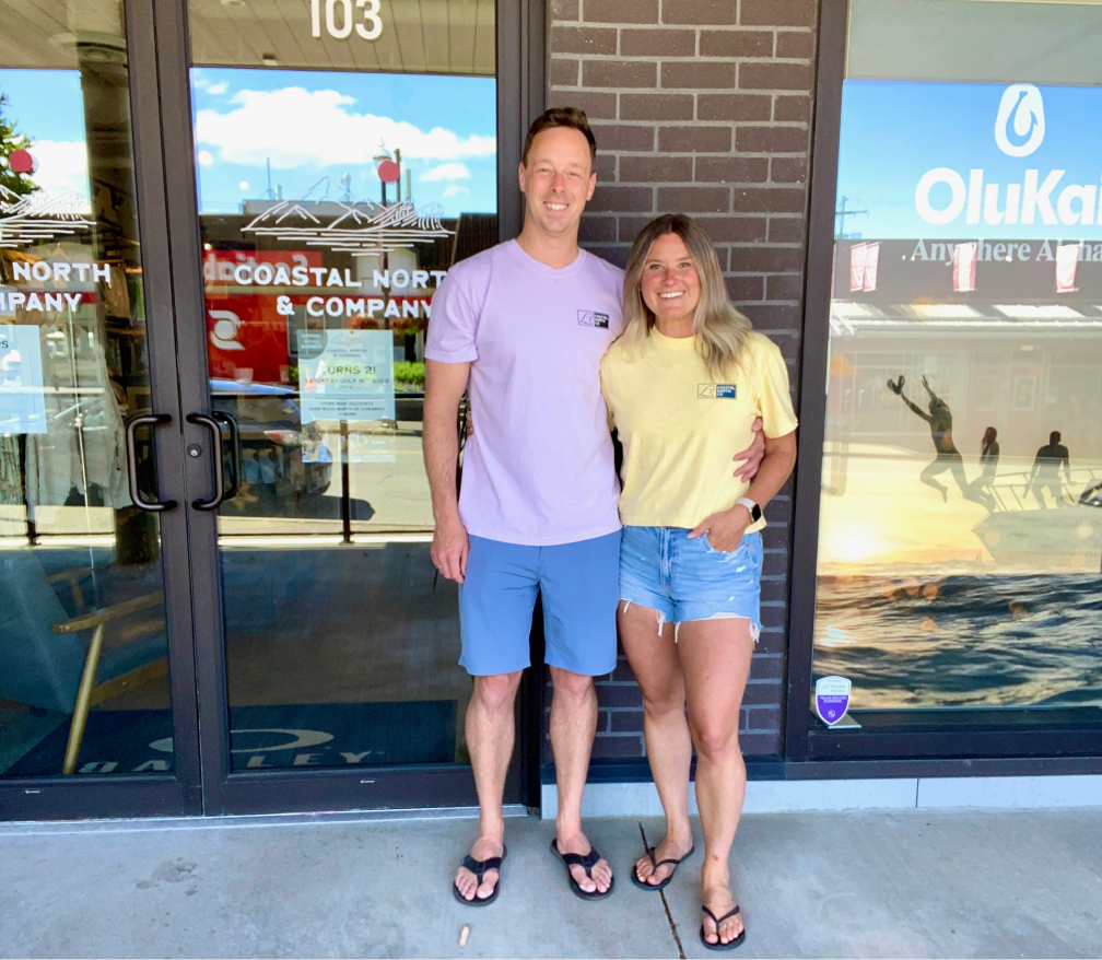 Drew and Ash, clothing store owners