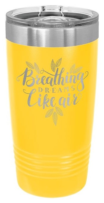 20 oz. Yellow Ringneck Tumbler with Slider Lid — catalog reference 466