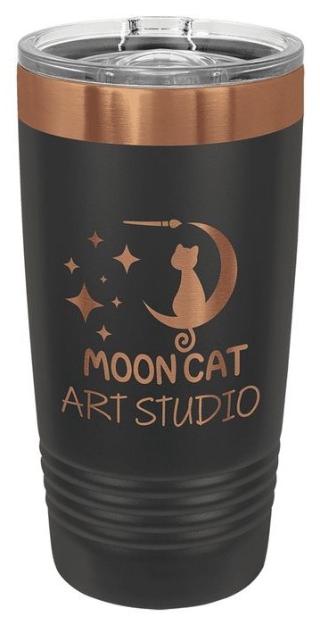20 oz. Black/Rose Gold Ringneck Tumbler — catalog reference 573