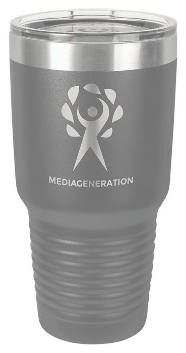 30 oz. Dark Gray Ringneck Tumbler with Standard Lid — catalog reference 779