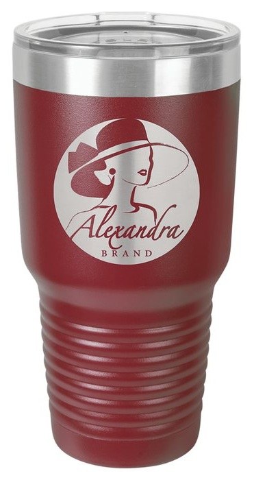 30 oz. Maroon Ringneck Tumbler with Standard Lid — catalog reference 782