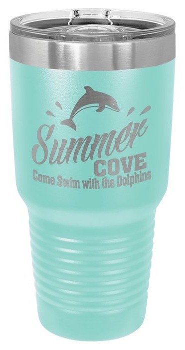 30 oz. Teal Ringneck Tumbler with Slider Lid — catalog reference 473