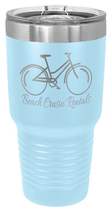 30 oz. Light Blue Ringneck Tumbler with Slider Lid — catalog reference 474