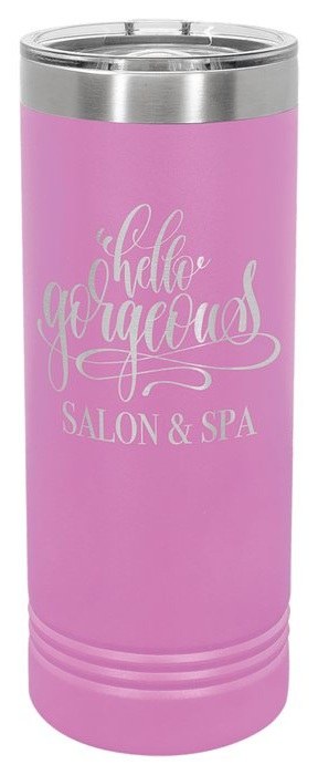 22 oz. Light Purple Skinny Tumbler with Slider Lid — catalog reference 415