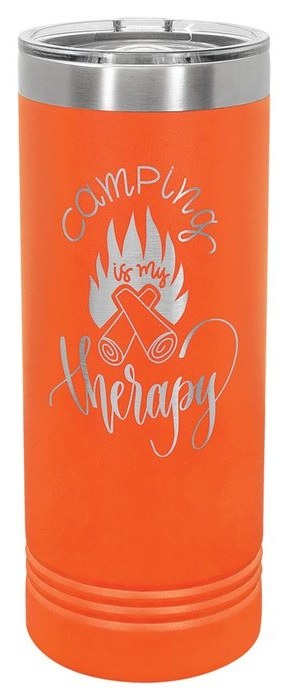 22 oz. Orange Skinny Tumbler with Slider Lid — catalog reference 419
