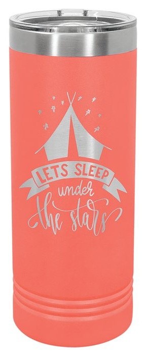 22 oz. Coral Skinny Tumbler with Slider Lid — catalog reference 424