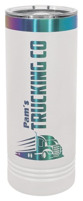 22 oz. White/Prism Skinny Tumbler — catalog reference 583