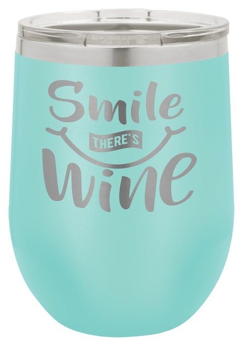 12 oz. Teal Stemless Wine Tumbler with Standard Lid — catalog reference 355