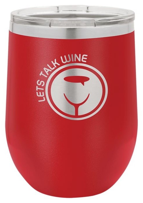 12 oz. Red Stemless Wine Tumbler with Standard Lid — catalog reference 352