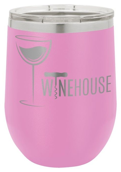 12 oz Stemless Wine Standard - light pink — catalog reference 357