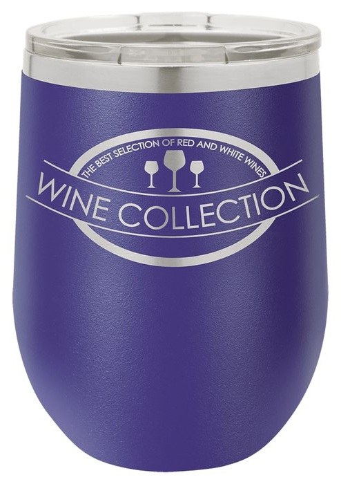 12 oz. Purple Stemless Wine Tumbler with Standard Lid — catalog reference 358