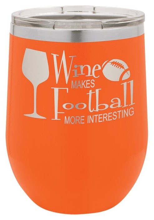 12 oz Stemless Wine Standard - orange — catalog reference 361