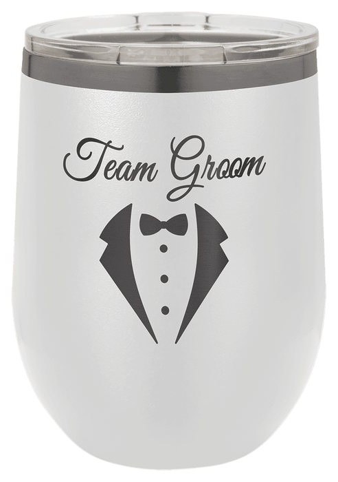 12 oz. White/Ghost Black Stemless Wine Tumbler with Standard Lid — catalog reference 577
