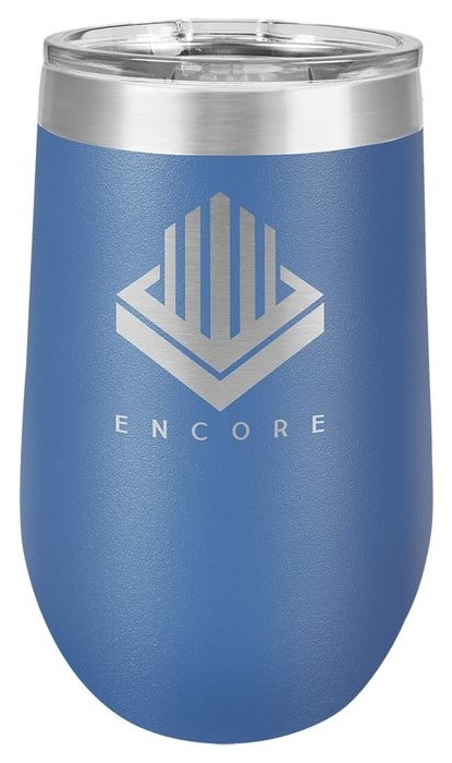 16 oz. Royal Blue Stemless Wine Tumbler with Standard Lid — catalog reference 341