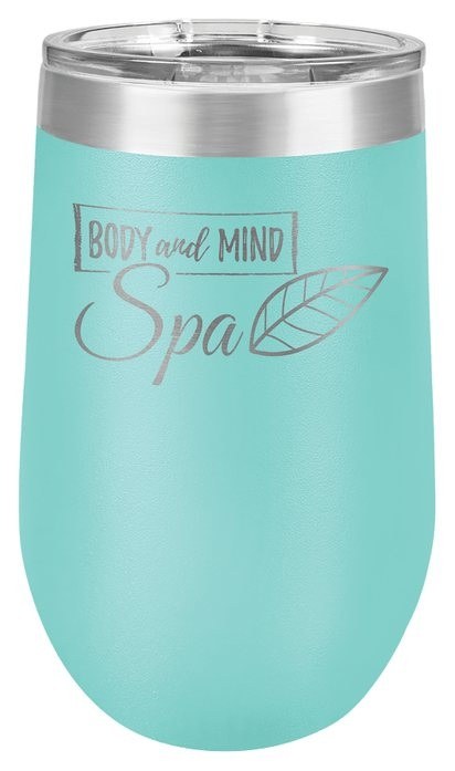 16 oz. Teal Stemless Wine Tumbler with Standard Lid — catalog reference 343