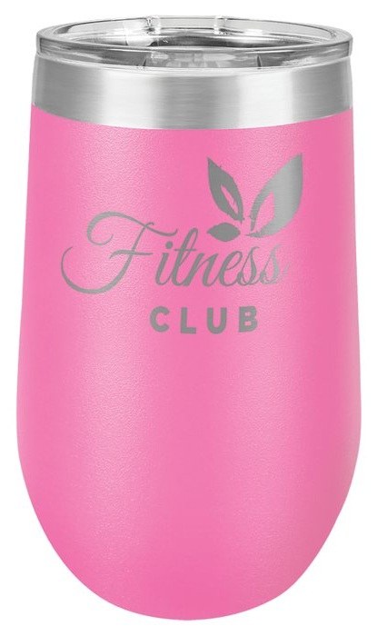 16 oz Vacuum Insulated Stemless Wine Tumbler with Standard Lid - pink — catalog reference 342