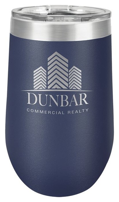 16 oz. Navy Blue Stemless Wine Tumbler with Standard Lid — catalog reference 347