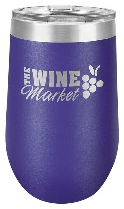 16 oz. Purple Stemless Wine Tumbler with Standard Lid — catalog reference 346