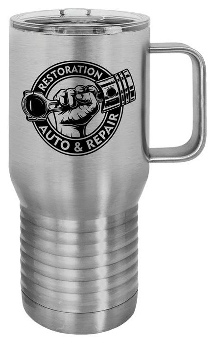 20 oz. Stainless Steel Vacuum Insulated Travel Mug with Slider Lid — catalog reference 749