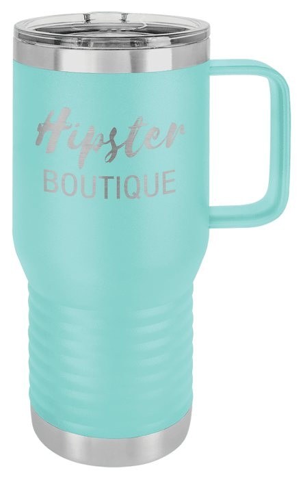 20 oz. Teal Vacuum Insulated Travel Mug with Slider Lid — catalog reference 754