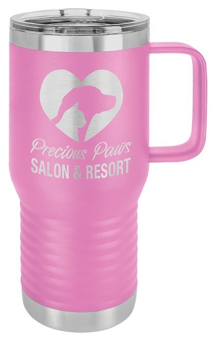 20 oz. Light Purple Vacuum Insulated Travel Mug with Slider Lid — catalog reference 756