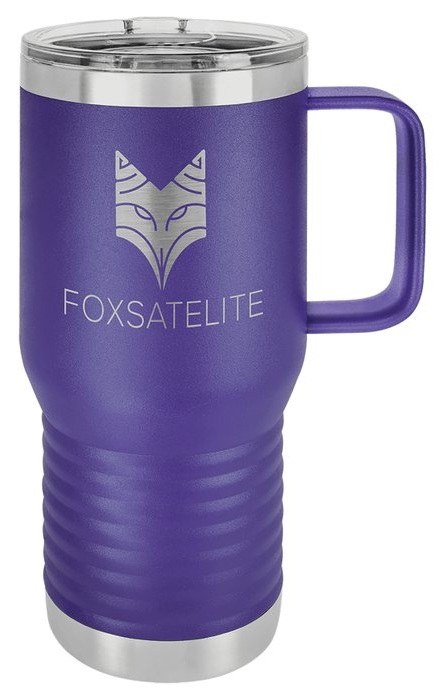 20 oz. Purple Vacuum Insulated Travel Mug with Slider Lid — catalog reference 757