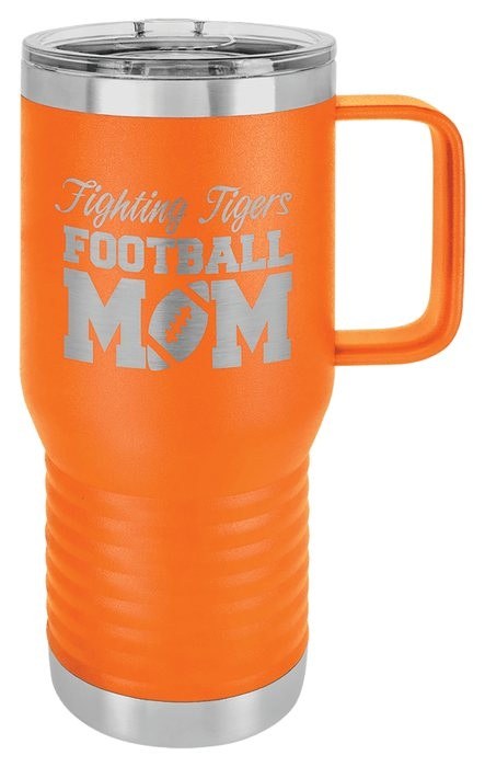 20 oz. Orange Vacuum Insulated Travel Mug with Slider Lid — catalog reference 760
