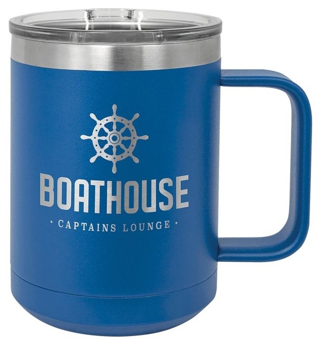 15 oz. Royal Blue Vacuum Insulated Mug with Slider Lid — catalog reference 299
