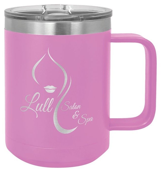15 oz. Light Purple Vacuum Insulated Mug with Slider Lid — catalog reference 303